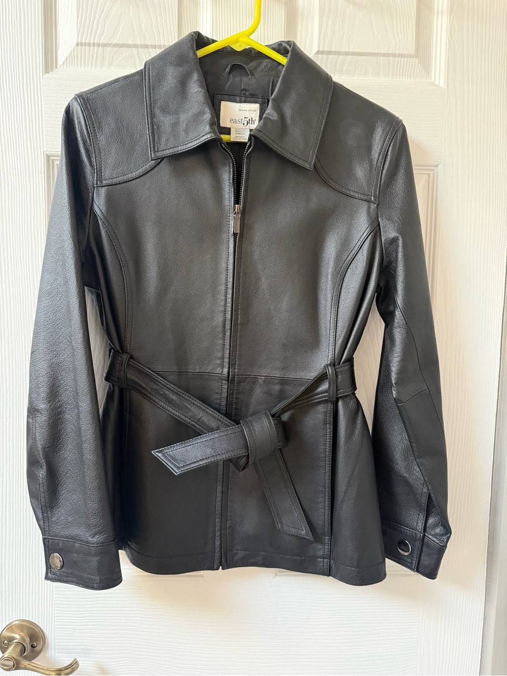 Black leather jacket